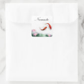 Circle Oriental Zen Feng Shui Koi & Lotus Vierkante Sticker (Tas)