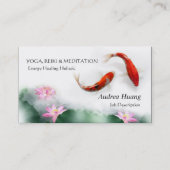Circle Oriental Zen Feng Shui Koi & Lotus Visitekaartje (Voorkant)
