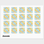 Circle Origami Pastel Pattern Vierkante Sticker (Vel)