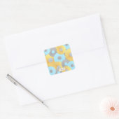 Circle Origami Pastel Pattern Vierkante Sticker (Envelop)