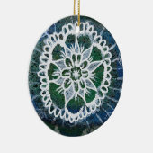 Circle Ornament Blue Mandala Edelweiss (Rechts)