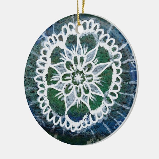 Circle Ornament Blue Mandala Edelweiss (Links)