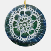 Circle Ornament Blue Mandala Edelweiss (Achterkant)
