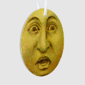 Circle Ornament - Geel maan Man (voorkant)