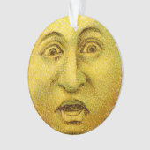 Circle Ornament - Geel maan Man (voorkant)