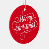 Circle Ornament met vrolijke prettige kersttekst (Rechts)