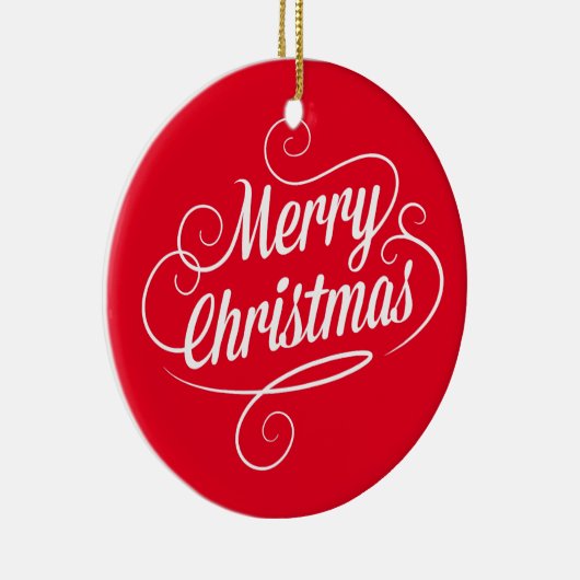 Circle Ornament met vrolijke prettige kersttekst (Rechts)