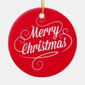 Circle Ornament met vrolijke prettige kersttekst (Voorkant)