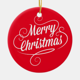 Circle Ornament met vrolijke prettige kersttekst