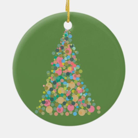 Circle Ornament Vakantieboom - abstracte dot art (Achterkant)