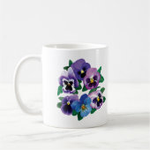 Circle Paarse Pansies Koffiemok (Links)