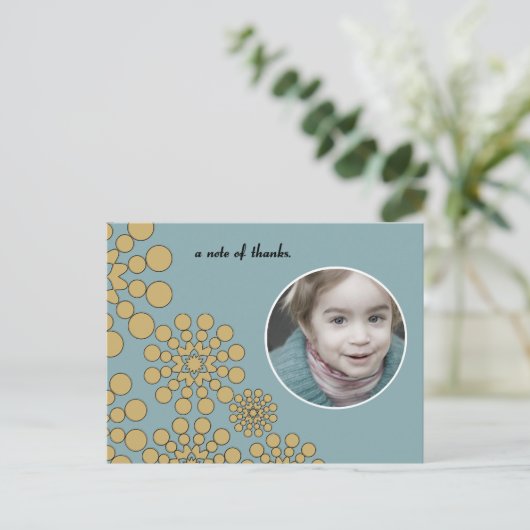 Circle patterned Bedankt Briefkaart (Staand voorkant)