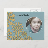 Circle patterned Bedankt Briefkaart (Voorkant / Achterkant)