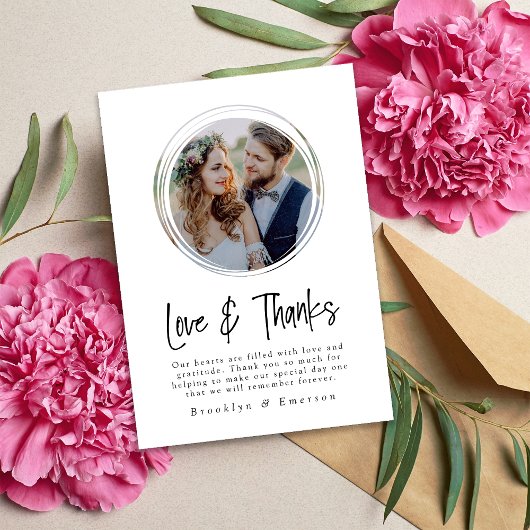 Circle Photo minimalist Bedankkaart