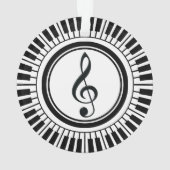 Circle Piano Keys en Treble Clef Ornament (achterkant)