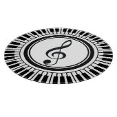Circle Piano Keys en Treble Clef Snijplank (Hoek)