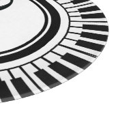 Circle Piano Keys en Treble Clef Snijplank (Hoek)