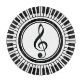 Circle Piano Keys en Treble Clef Snijplank (Voorkant)