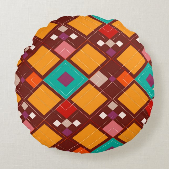 Circle Pillow design  Rond Kussen (Voorkant)