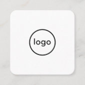 Circle professional white voeg uw aangepaste logo  vierkante visitekaartje (Voorkant)