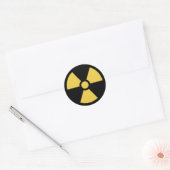 Circle Radioactieve Sticker Geel op Zwart (Envelop)