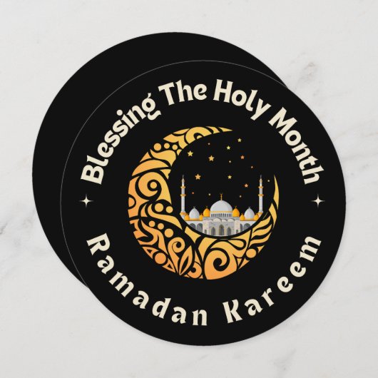 Circle Ramadan Kareem Feestdagenkaart (Voorkant / Achterkant)