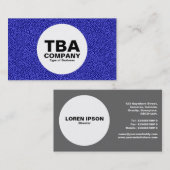 Circle - Random Spots - Electric Blue op Deep Navy Visitekaartje (Voorkant / Achterkant)