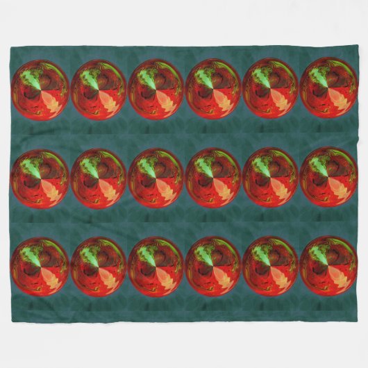 CIRCLE RED FLEECE DEKEN (Voorkant (Horizontaal))