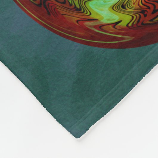 CIRCLE RED FLEECE DEKEN (Hoek)