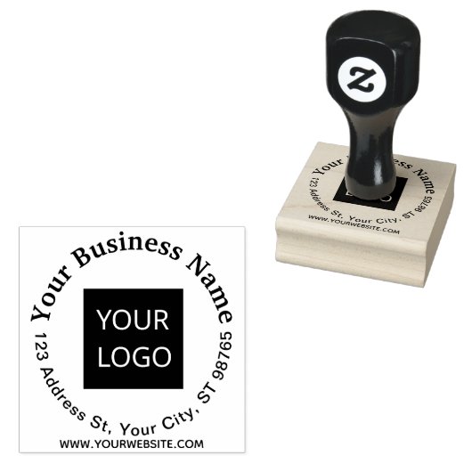 Circle Retouradres Zakelijke stempel Uw Logo toevo (Gestempeld)