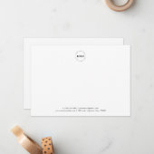 Circle Round Business Logo Company Custom White Notitiekaartje (Voorkant / Achterkant in situ)