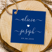 Circle Scalloped Wedding of Shower Gift Labels, bl Bedankjes Labels
