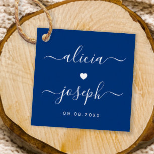Circle Scalloped Wedding of Shower Gift Labels, bl Bedankjes Labels