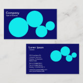 Circle Series - Cyaan op Dp Navy Visitekaartje (Voorkant / Achterkant)