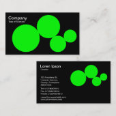 Circle Series - Groen op zwart Visitekaartje (Voorkant / Achterkant)
