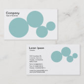 Circle Series - Lt Blauw Groen op Wit Visitekaartje (Voorkant / Achterkant)