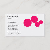 Circle Series - Neon Rood op Wit Visitekaartje (Achterkant)