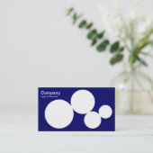 Circle Series - White on Dp Navy Visitekaartje (Staand voorkant)