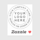 Circle Simple Business Logo Custom Clear Sticker (Vel)