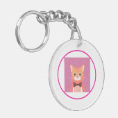 Circle Sleutelhanger Acrilic Cat (Voorkant Links)