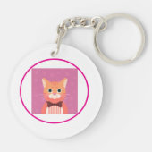 Circle Sleutelhanger Acrilic Cat (Achterkant)