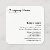 Circle Spot Monogram - Gradiënt - Rood tot diepzee Vierkante Visitekaartje (Achterkant)