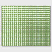 Circle Spots - Avocado Green over White Cadeaupapier (Vlak)