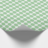 Circle Spots - Faded groen op wit Cadeaupapier (Hoek)