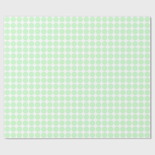 Circle Spots - Ghost Green op White Cadeaupapier (Vlak)