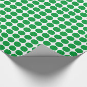 Circle Spots - Groen grazen op wit Cadeaupapier (Hoek)
