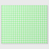 Circle Spots - Munt Groen op Wit Cadeaupapier (Vlak)