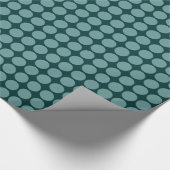 Circle Spots - Ocean Green op Dark Green Cadeaupapier (Hoek)
