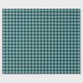 Circle Spots - Ocean Green op Dark Green Cadeaupapier (Vlak)