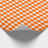 Circle Spots - Oranje op wit Cadeaupapier (Hoek)